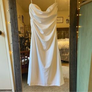 White ankle length dress